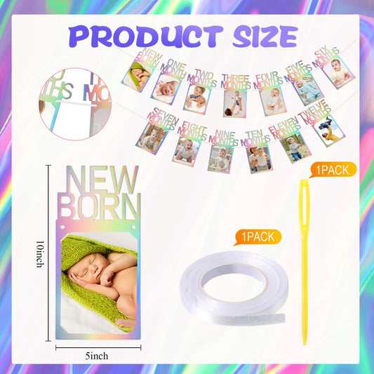 Buryeah iridescent banner shifts colors with light for magical party sparkle.
