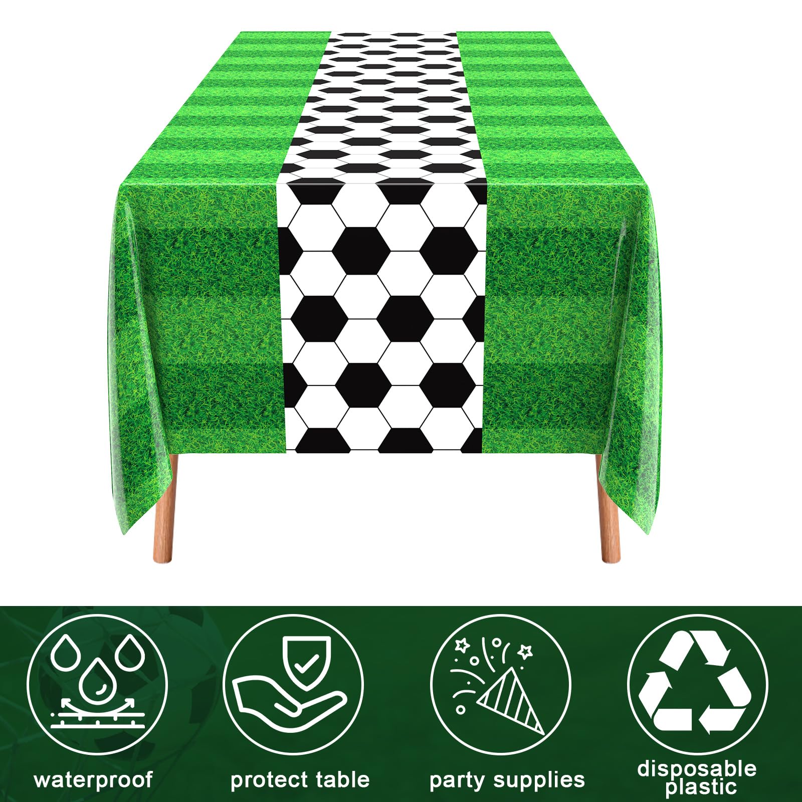 Buryeah tablecloth on a tailgate setup adds sporty vibe while protecting surfaces