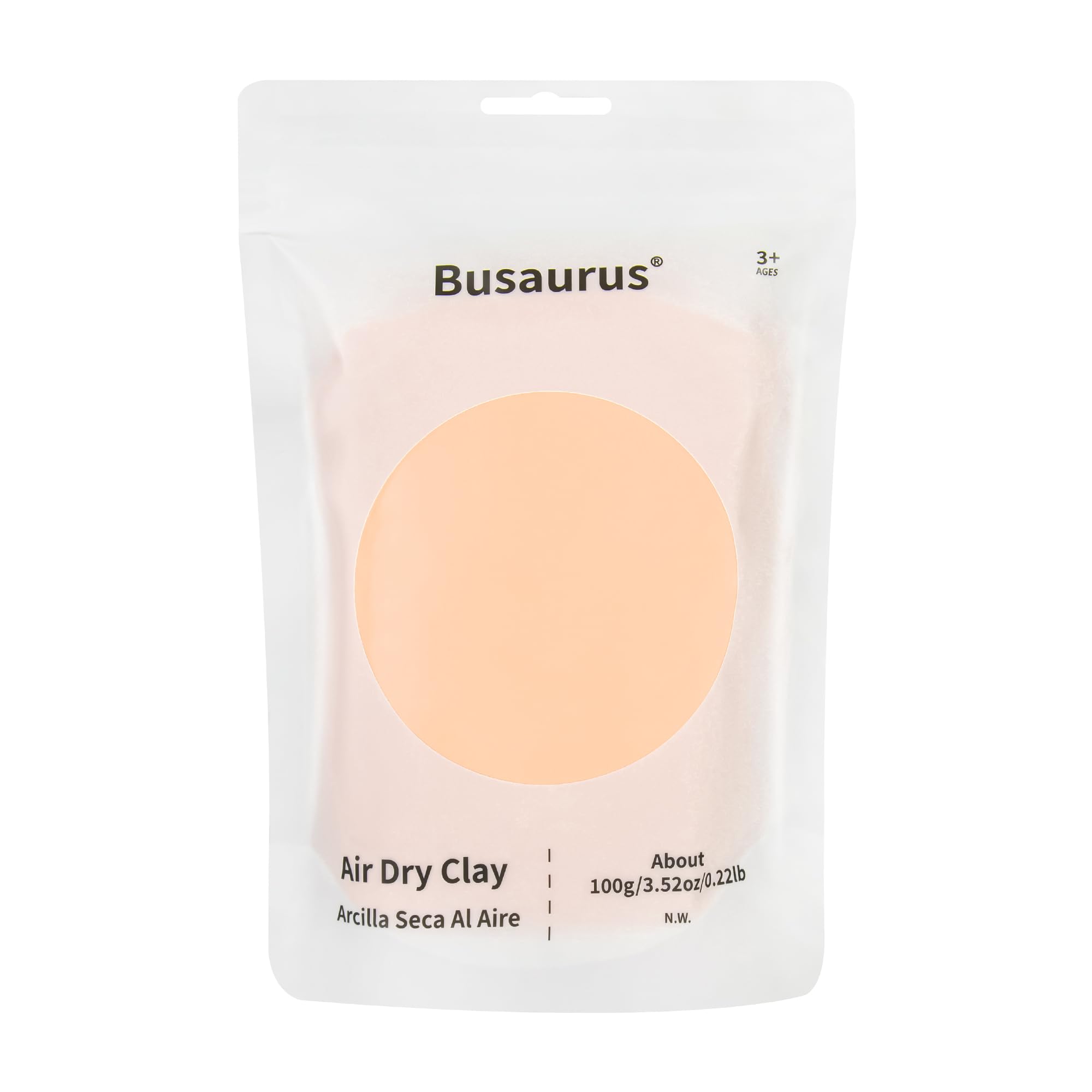 Busaurus peach air dry foam clay packaging front for easy crafting