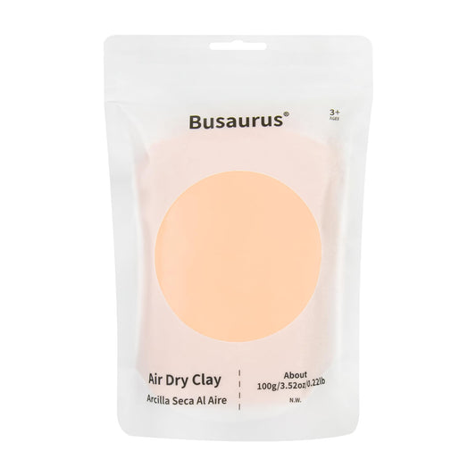 Busaurus peach air dry foam clay packaging front for easy crafting