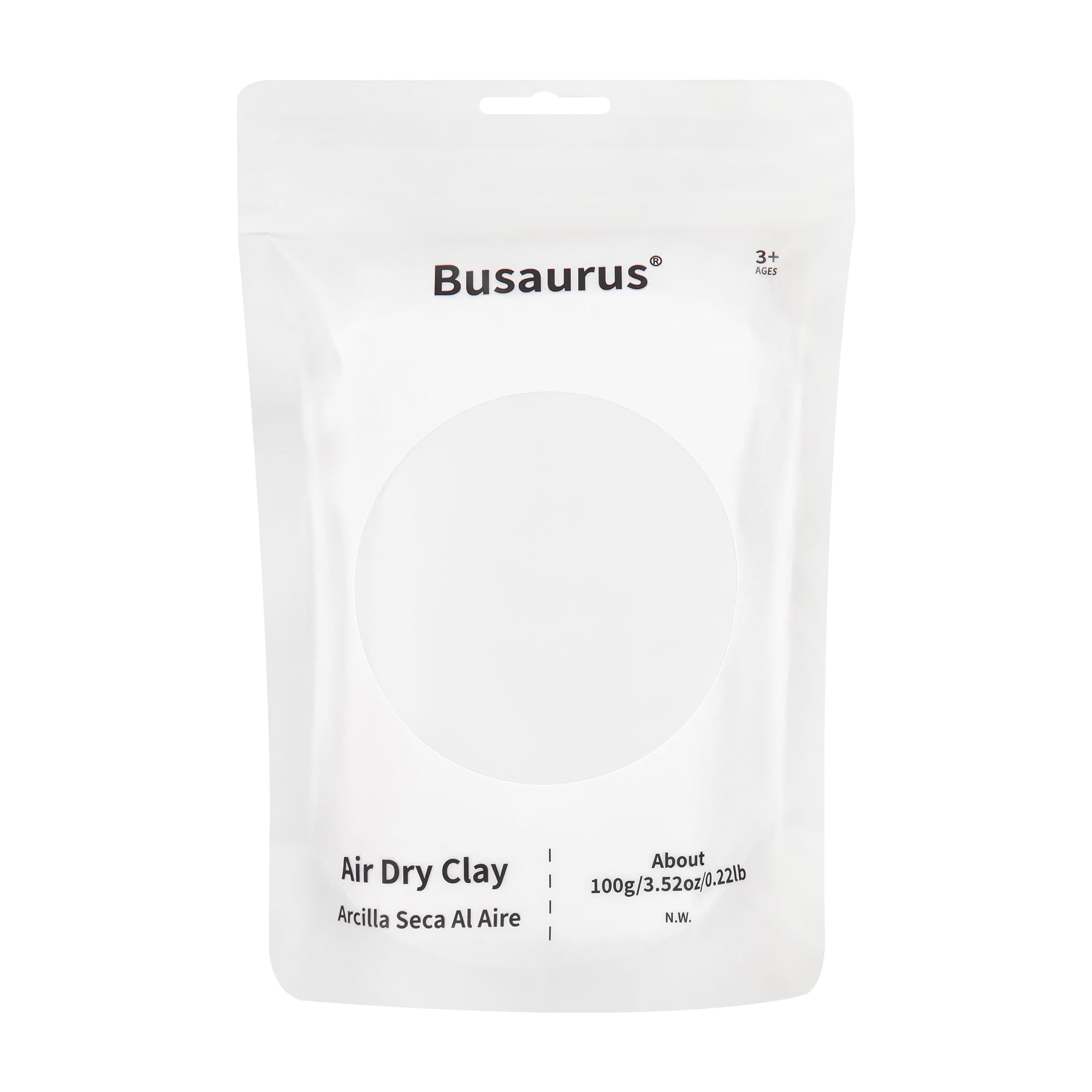 Busaurus 100g white air dry foam clay box for beginners and kids