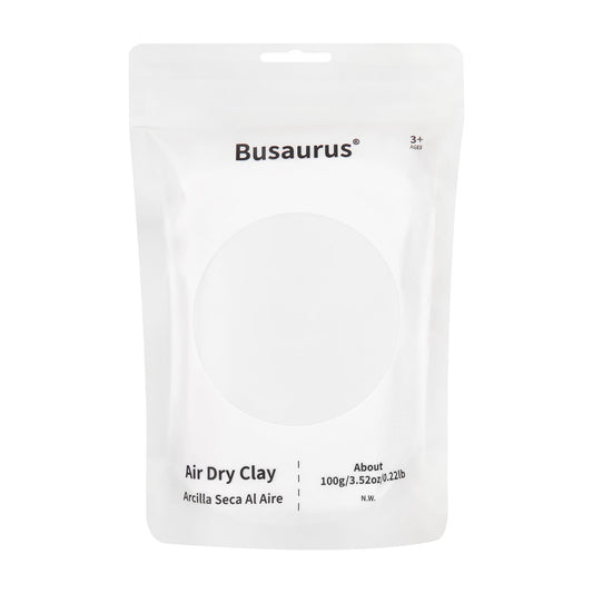 Busaurus 100g white air dry foam clay box for beginners and kids