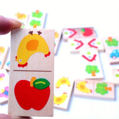 Busaurus illustrated dominoes with pictures support storytelling and recognition.