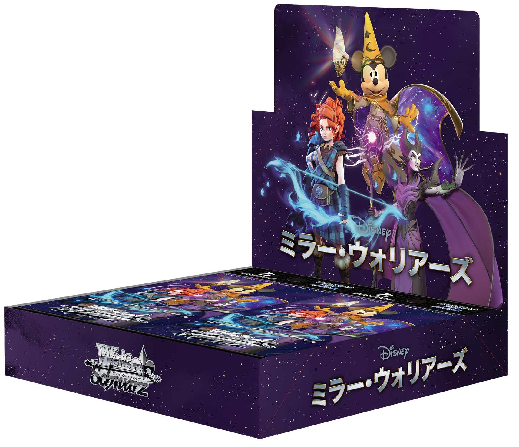 Bushiroad Weiss Schwarz Disney Miller Warriors booster box shows collectible cards for deck building.