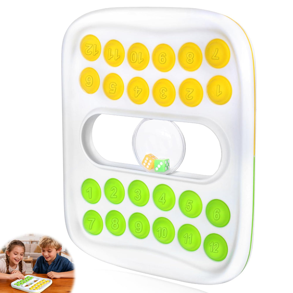 BUSOHA Pop Math Dice Game dice being pushed to add or subtract
