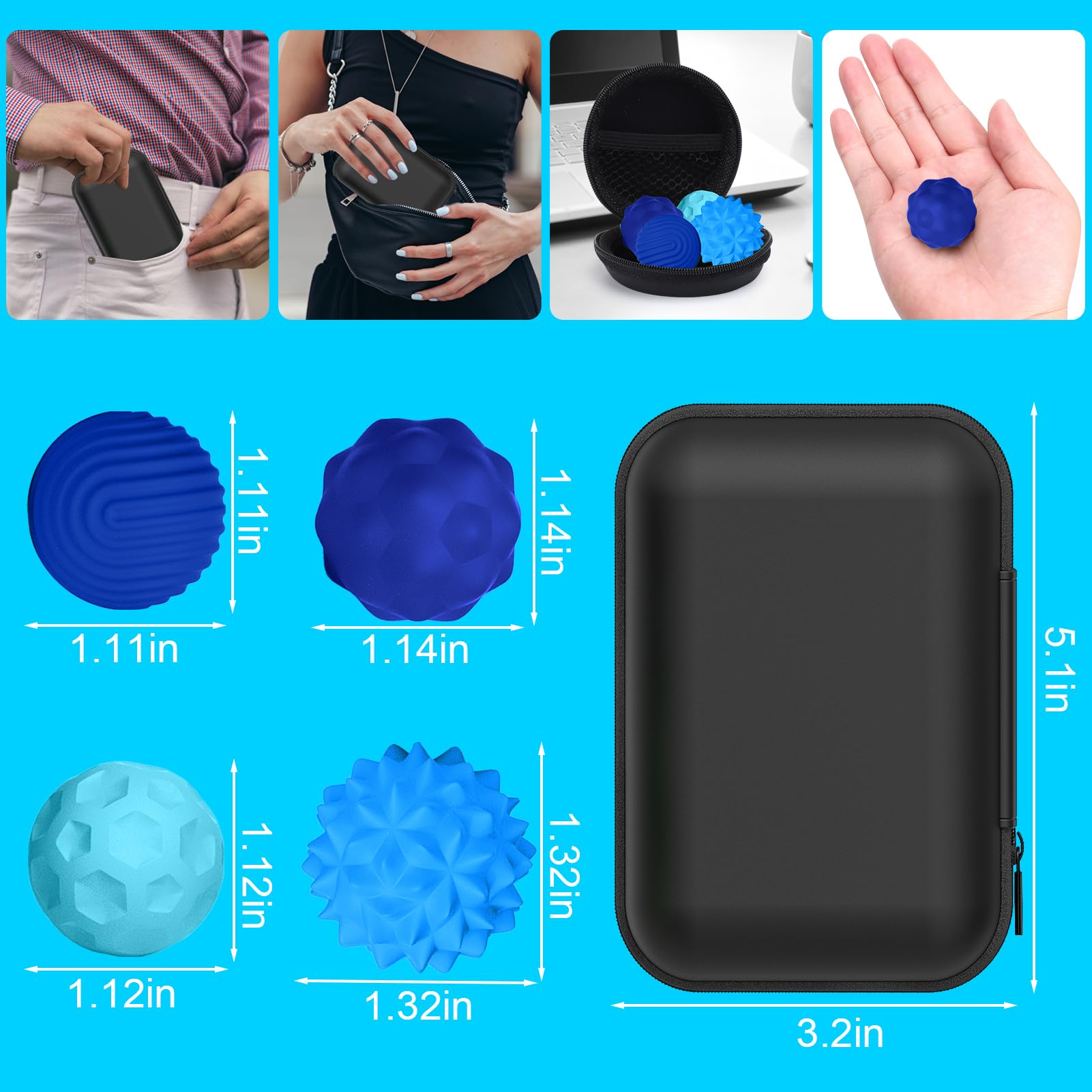 BUSOHA silicone fidget ball with embedded magnets for creative, connected play.
