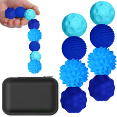 BUSOHA silicone fidget ball with four textures design for varied sensory feedback.