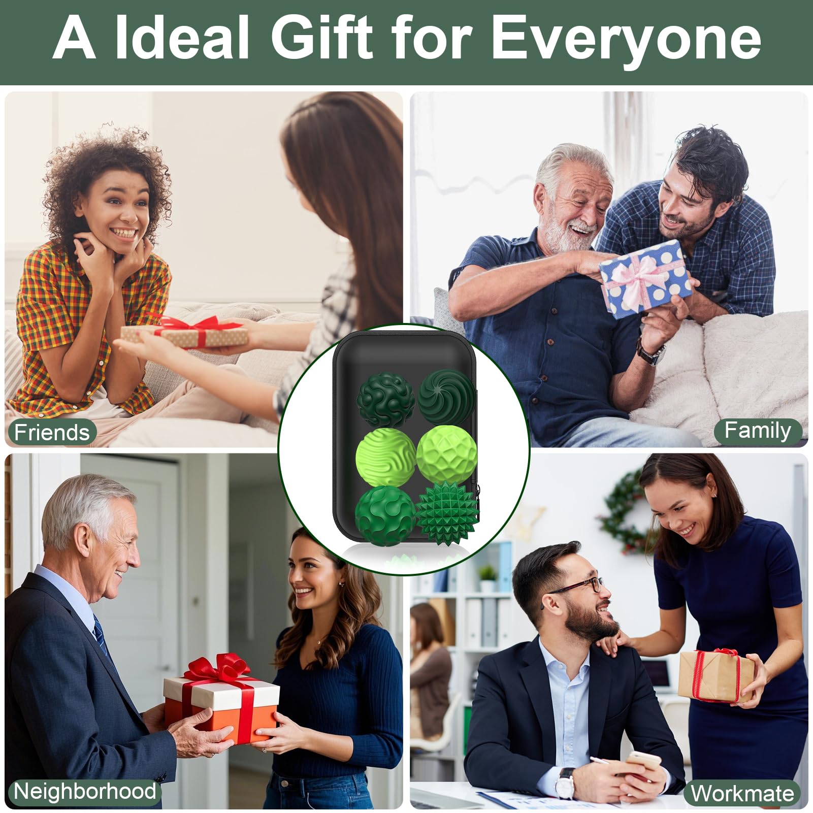 BUSOHA gift-ready fidget ball set suits teens and adults