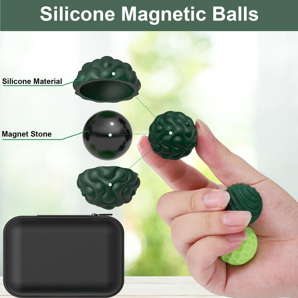 BUSOHA six-pack silicone fidget balls, portable for on-the-go sensory breaks