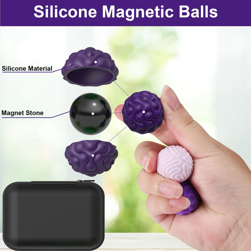 BUSOHA silicone fidget ball magnets enabling magnetic play and hand exercises
