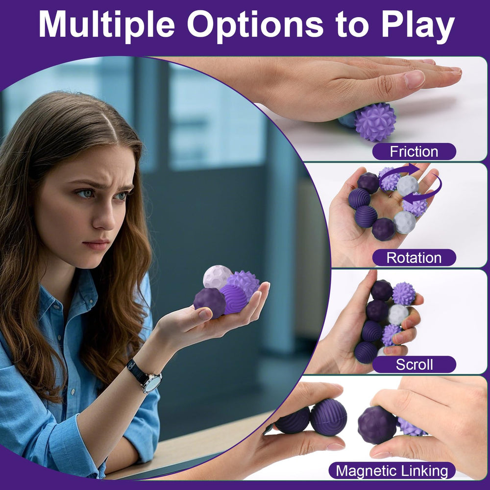 BUSOHA compact fidget balls fit in a pocket for discreet use on the go.
