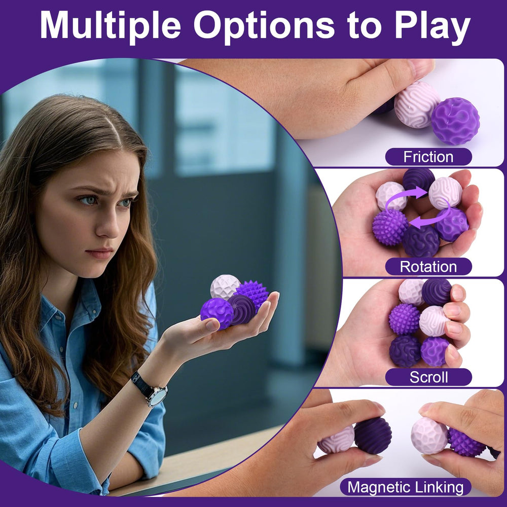 BUSOHA silicone fidget ball portable size fits bags and commutes