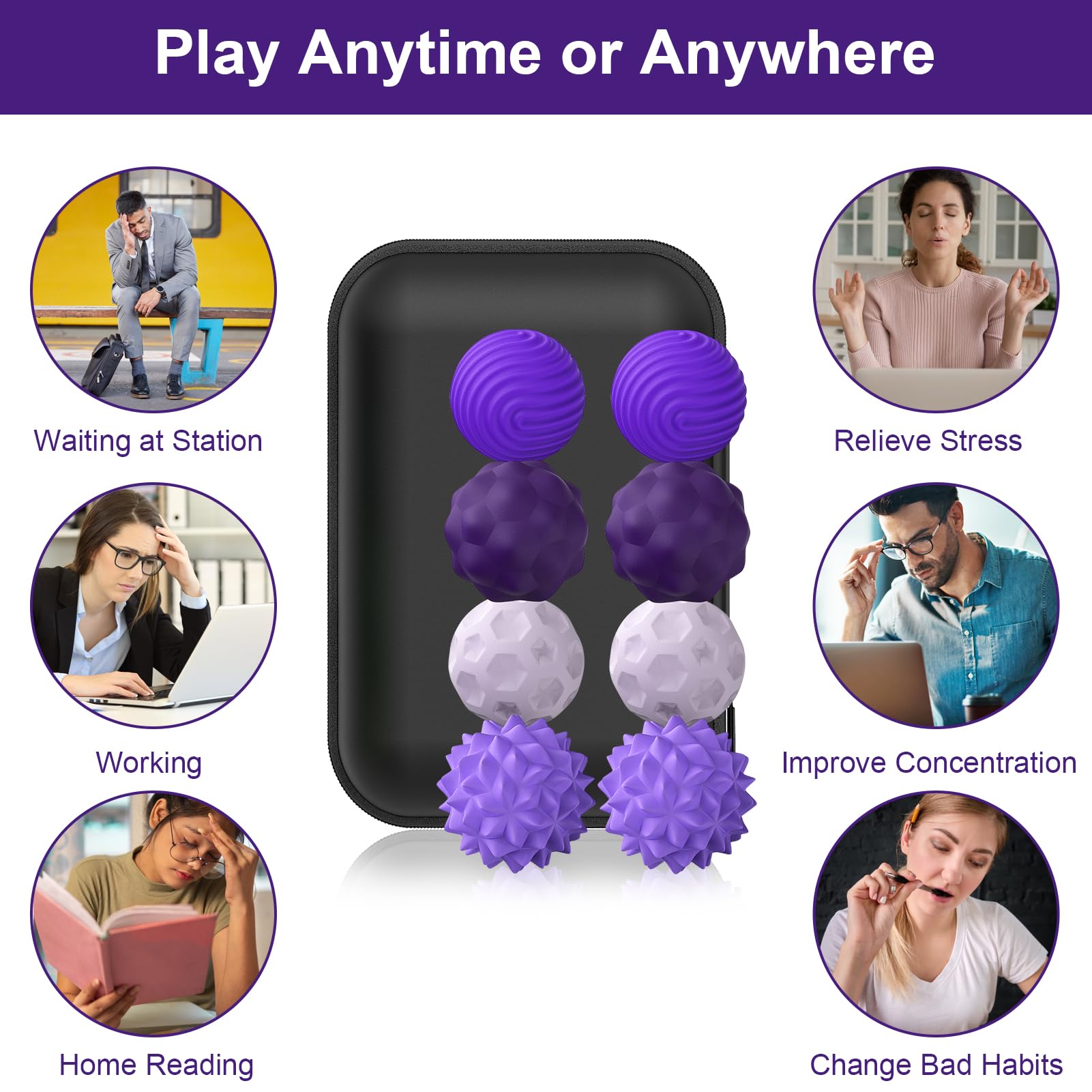 BUSOHA quiet-design fidget ball suitable for classrooms and offices.