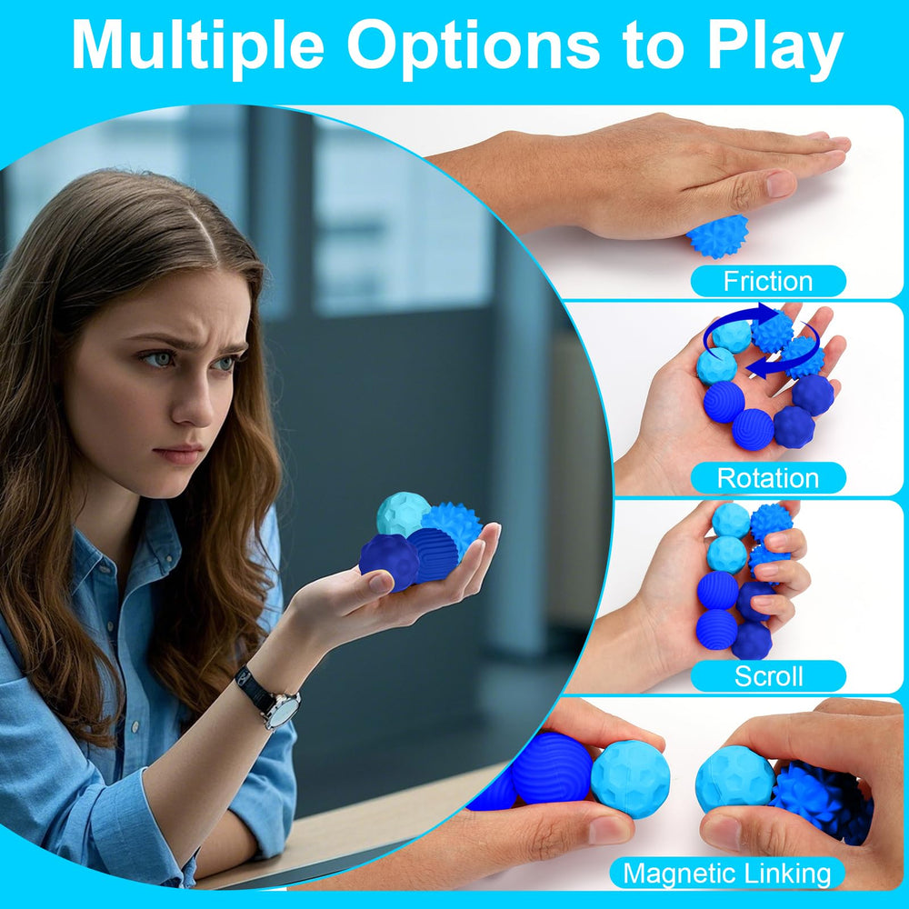 BUSOHA silicone fidget ball provides silent play for discreet stress relief.