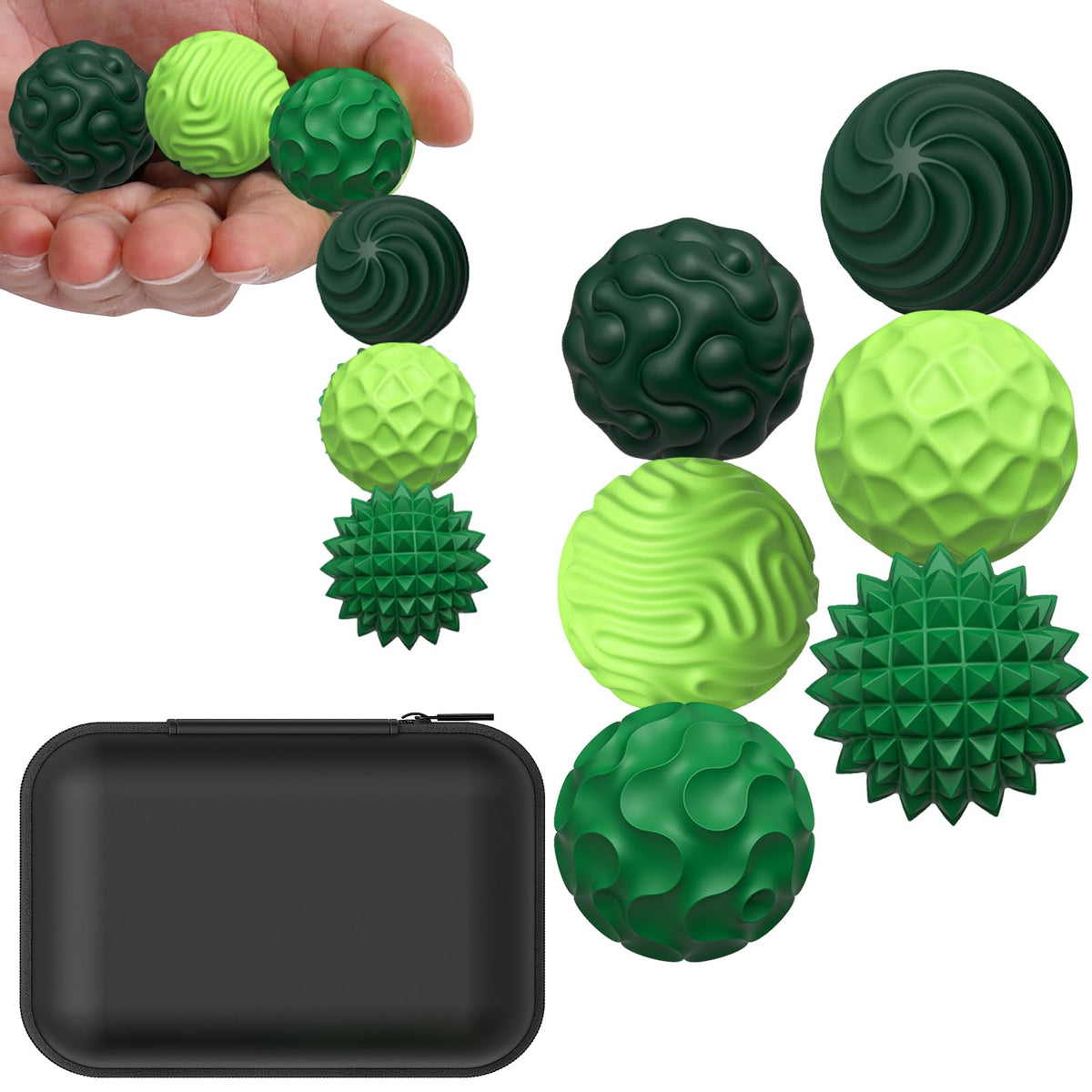 BUSOHA silicone fidget ball with textured surface for calming focus