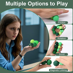 BUSOHA silicone fidget ball knobbed surface supports mindful fiddling during breaks.
