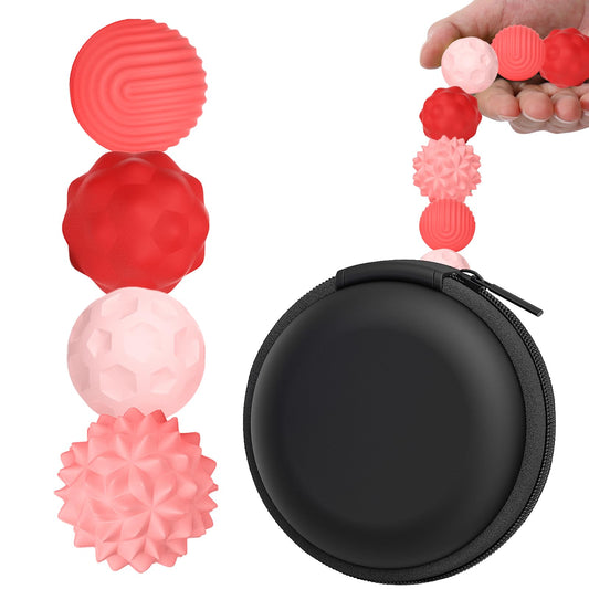 BUSOHA silicone fidget balls 4-pack for discreet stress relief and focus.