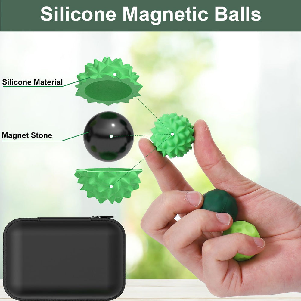 BUSOHA silicone fidget balls with magnets for silent play