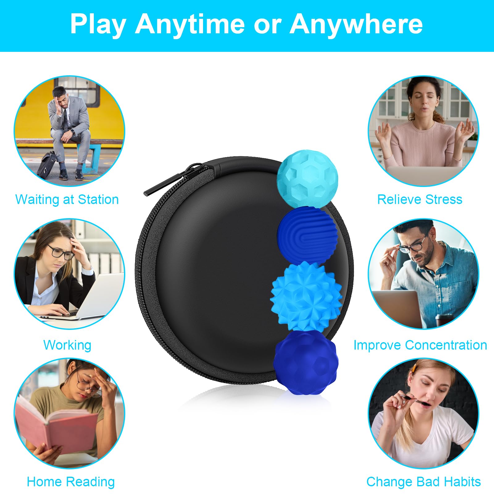 Desks, classrooms, and travel spaces welcome discreet sensory play.