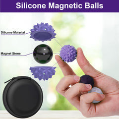 BUSOHA silicone fidget balls texture two close-up for anxiety relief.