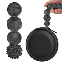 BUSOHA silicone fidget balls with varied textures for tactile relief and focus