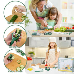 Busy edition 18pcs kids cooking set vegetable peeler for quick prep tasks