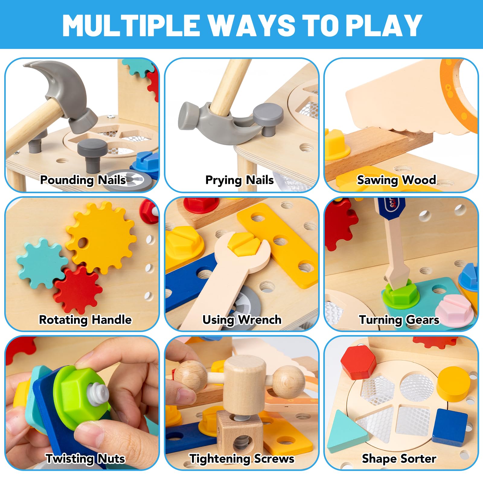 Busy Edition toddler screwdriver promotes hand-eye coordination while assembling simple models
