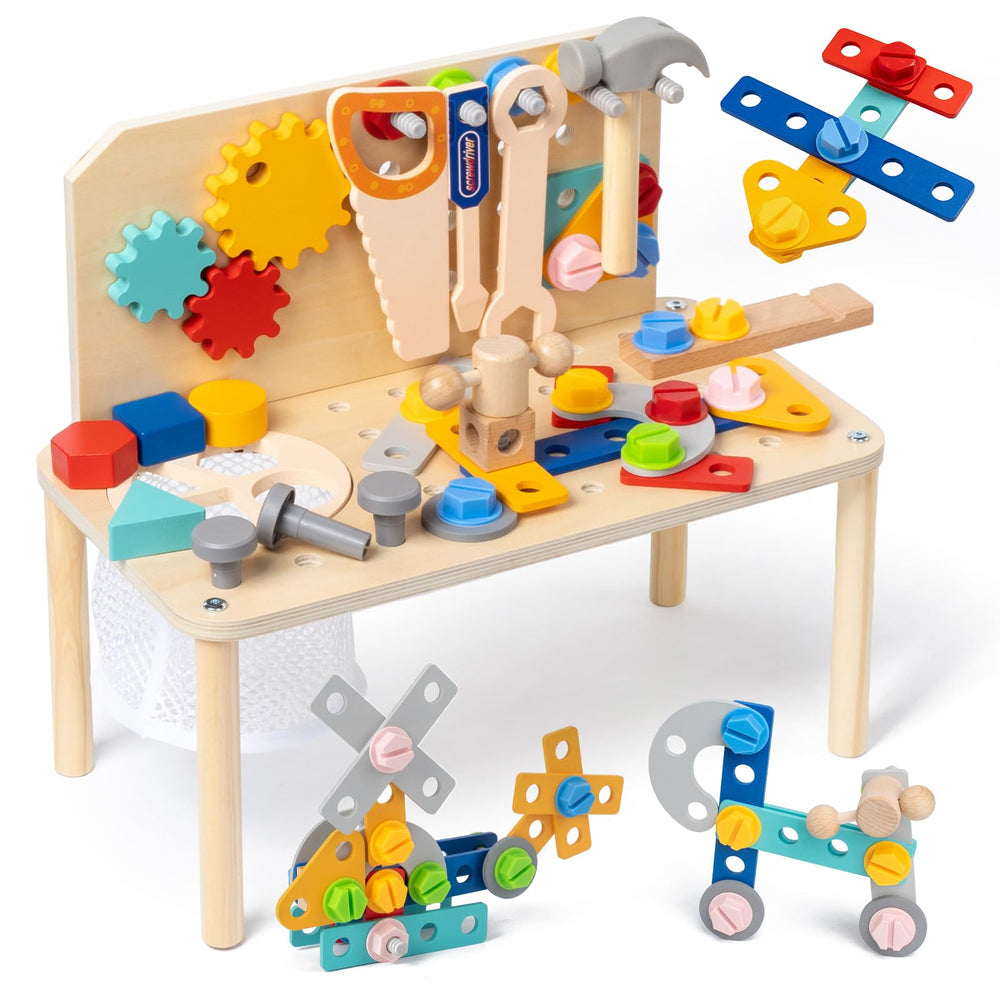 Busy Edition wooden wheels unlock moving models and imaginative scenarios