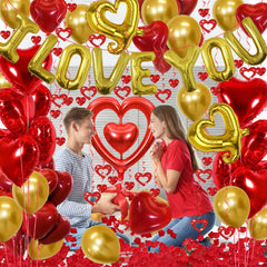 Butiomom red heart foil balloons 18in add dramatic love accents to celebrations