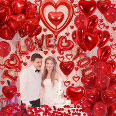 Butiomom red heart hanging decor creates elegant, eye-catching accents