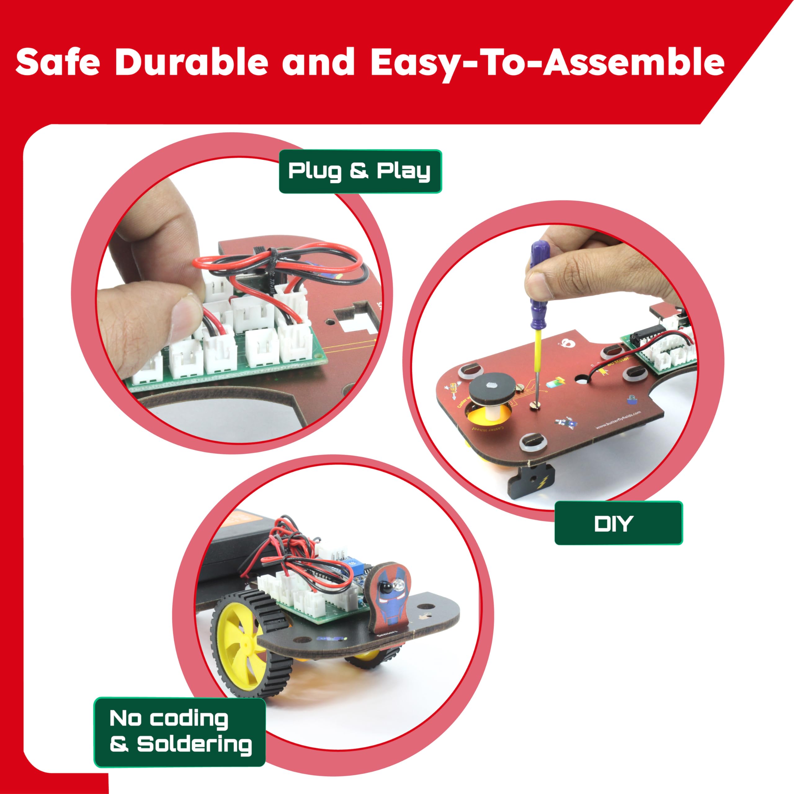 Butterfly EduFields 5in1 STEM Robotics Kit controller interface designed for learners