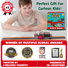Butterfly EduFields 5in1 STEM Robotics Kit instruction guide indicating clear setup projects
