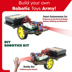 Butterfly EduFields 5in1 STEM Robotics Kit parts set highlights components for five robot builds