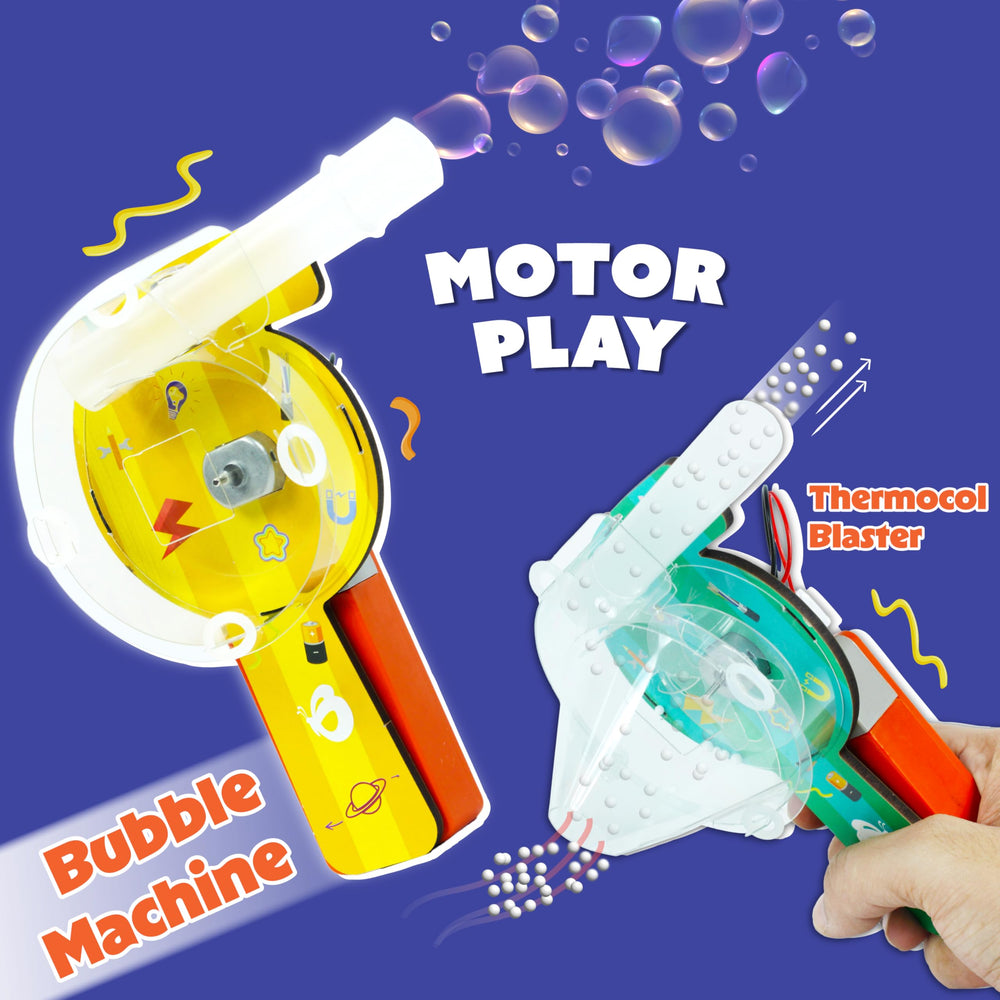 Kids assemble four motor projects with Butterfly EduFields motor play kit