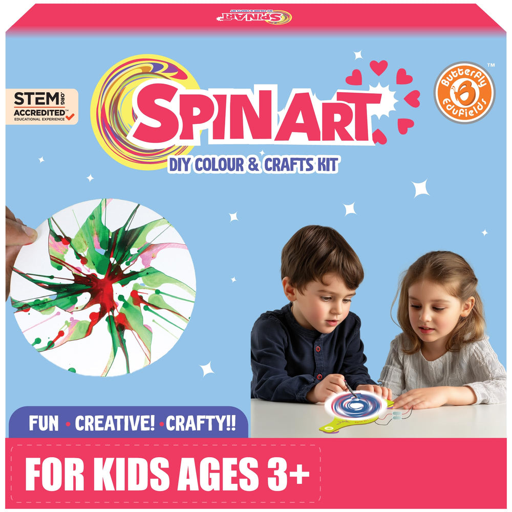 Butterfly EduFields Spin Art Machine enabling colorful creativity and mess-free fun.