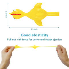 BUVUDI flying chicken slingshot action with quick tosses and wall rebounds