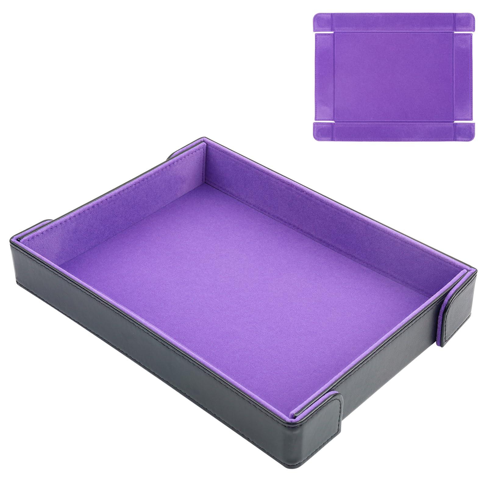 Buweeo PU leather dice tray exterior for durable tabletop use