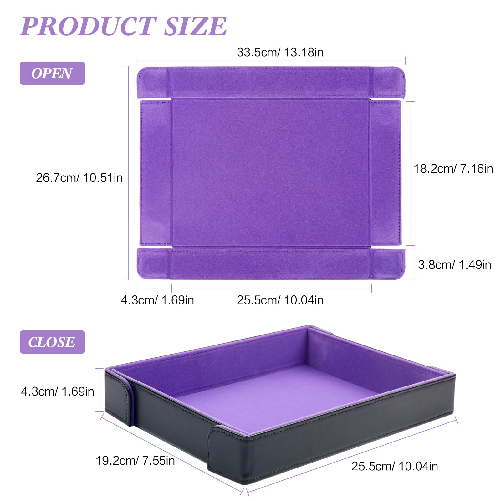 Buweeo purple felt lining provides smooth rolling and protection