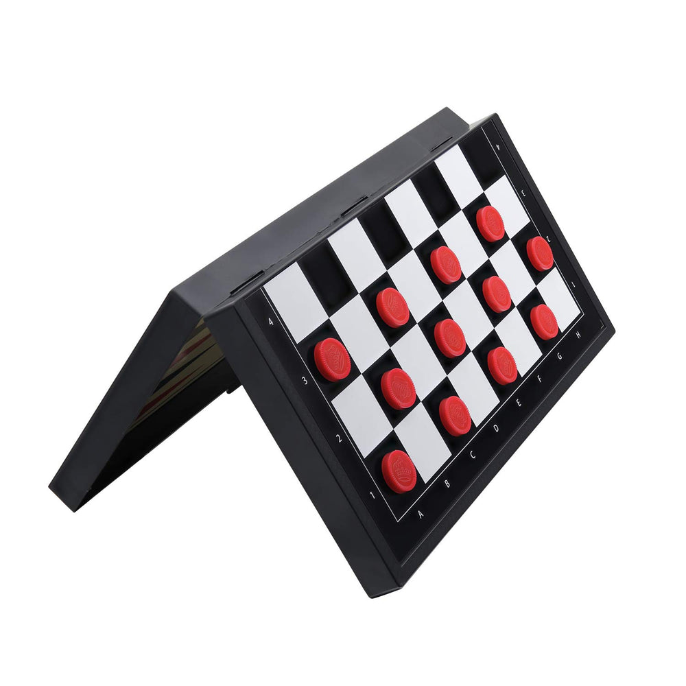 BUYESS magnetic chess pieces secured for durable travel games