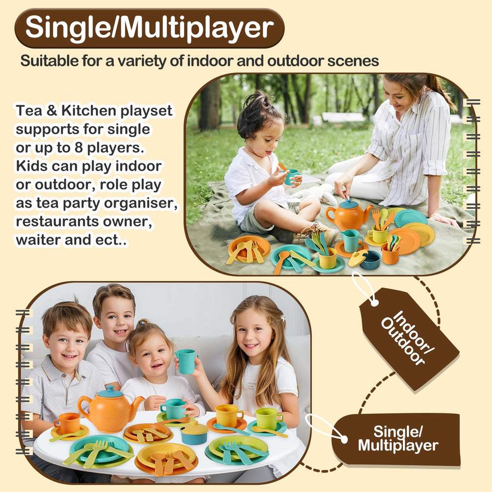 Buyger colorful kitchen dishes in orange yellow green blue boost visual appeal.