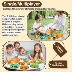Buyger colorful kitchen dishes in orange yellow green blue boost visual appeal.
