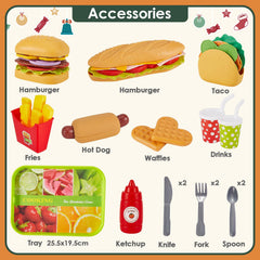 Durable plastic Buyger kitchen toy with tray for organized storage