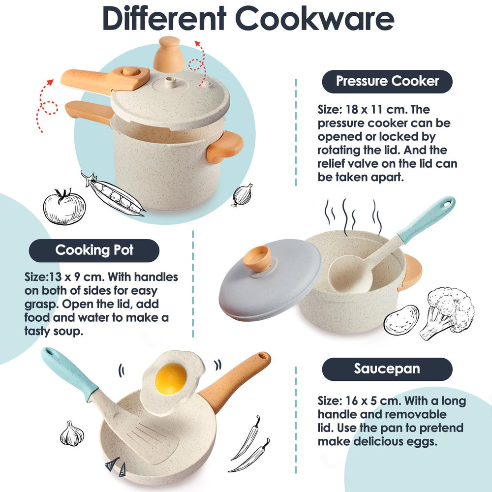 Buyger kettle and teapot toy for realistic pretend tea time play