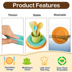 Buyger pretend play set supports multiplayer fun for 1-8 children.