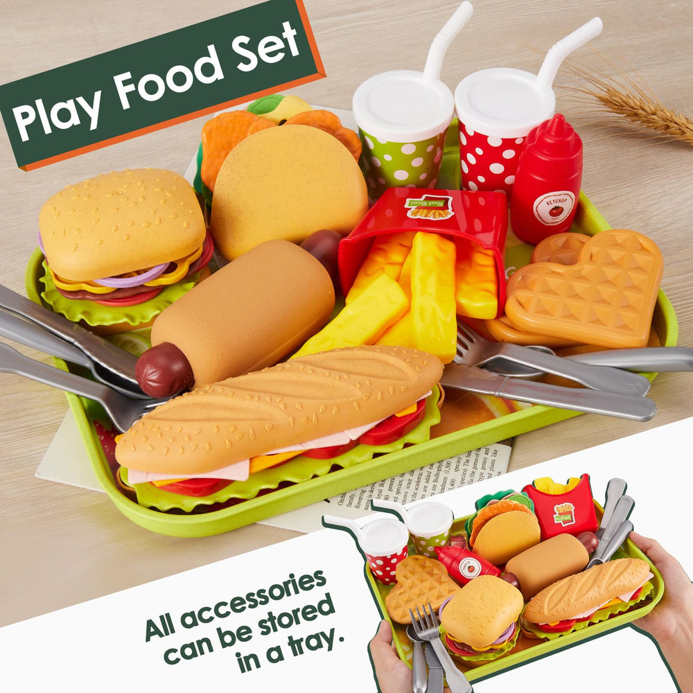 Realistic sesame buns and veggie shapes from Buyger play set