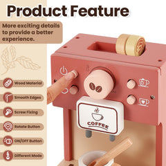 Buyger wooden playset with smooth surface for safe tactile exploration