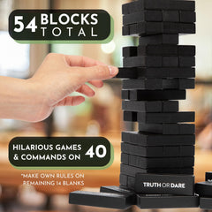 Buzzed Blocks 54-block set with premium birch wood for durable party fun