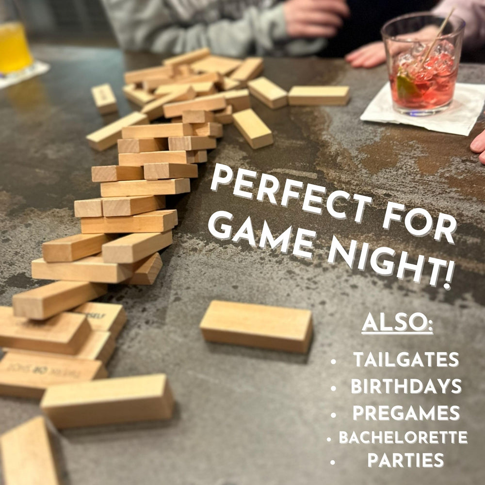 Buzzed Blocks party scene with friends, ideal pregame fun
