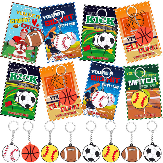 BVAROLYTH football keychain and valentines card for school exchanges.