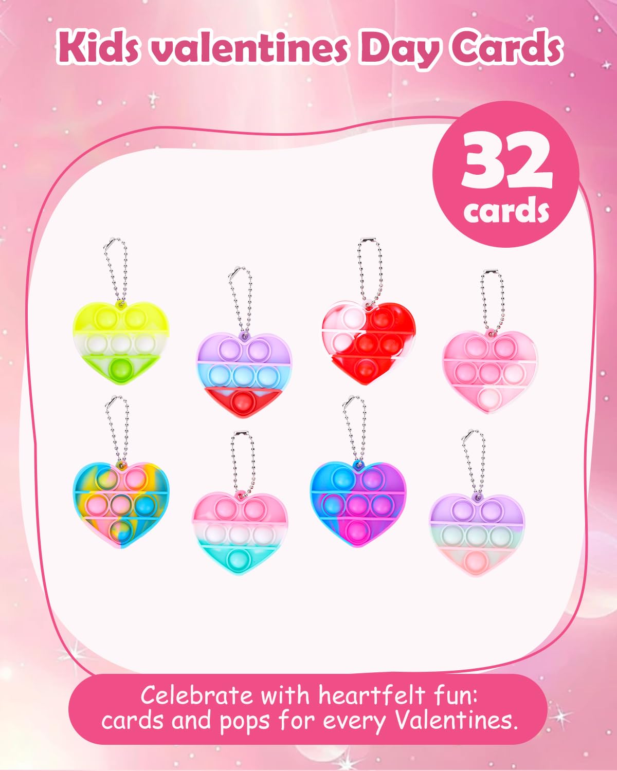 BVCNIG heart shaped pop fidget toys offering tactile play.